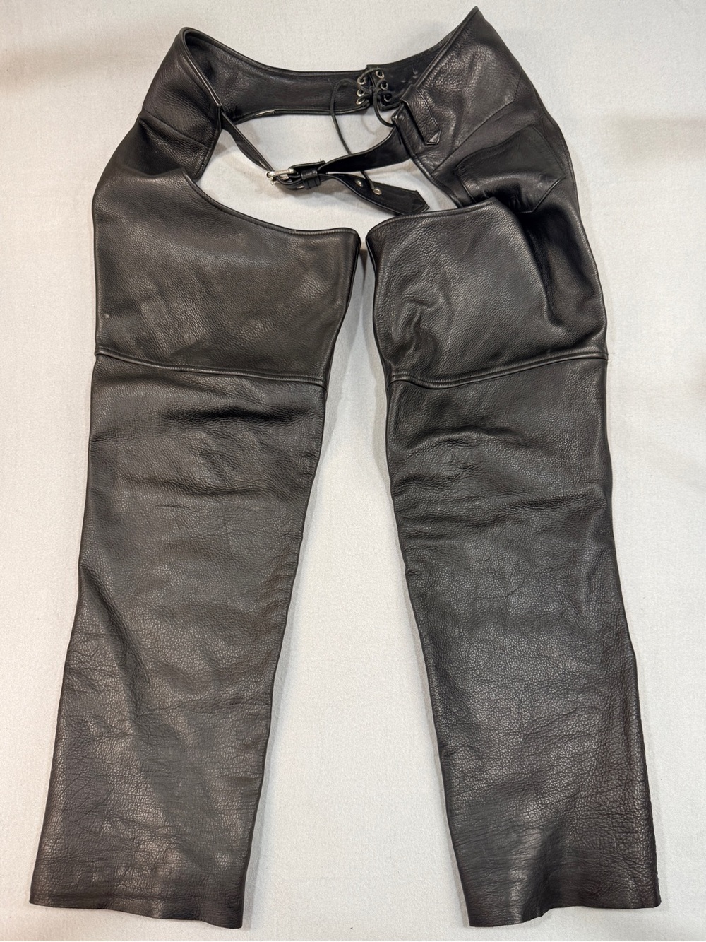 Open Road Made for Wilson’s Leather Black Leather Chaps With Buckle Waist